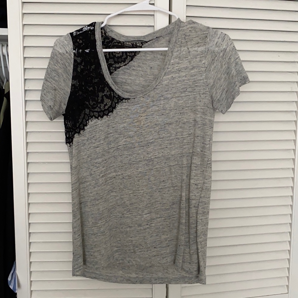 Lace trim short sleeves too